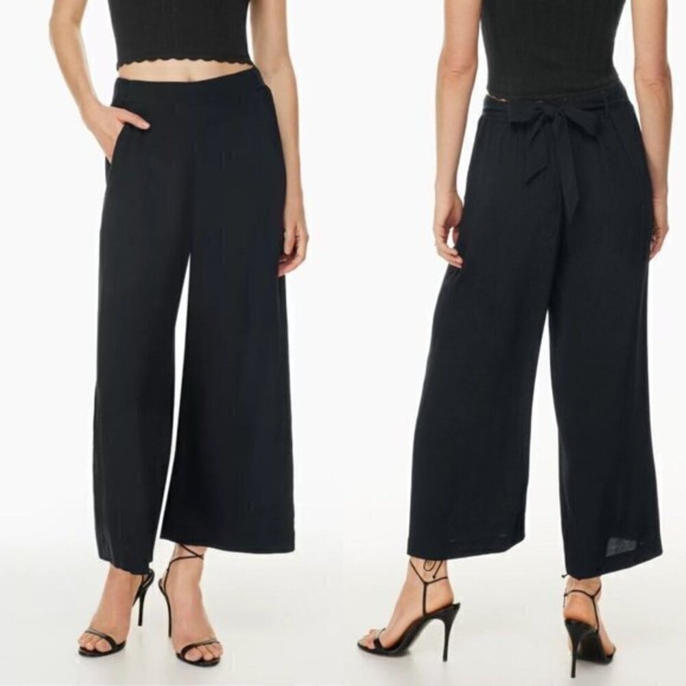 Wilfred Faun Ankle Wide Leg High Waisted Pants Tie Belt